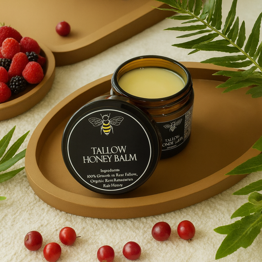 Grass Fed Beef Tallow And Raw Honey Balm